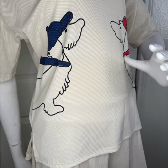 Mango Cream Graphic Tee and Skirt Set - Picture 6 of 11